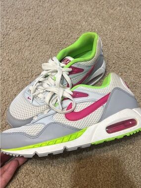 Nike Women’s Athletic Sneakers - White, Pink & Neon Green